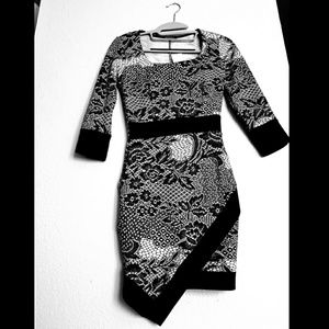 Black and White Floral Dress